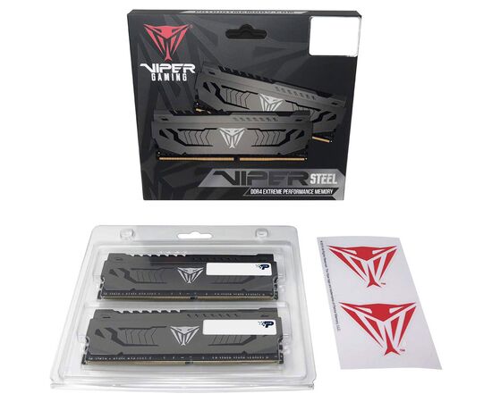 Модуль памяти для компьютера DDR4 32GB (2x16GB) 3600 MHz Viper Steel Patriot (PVS432G360C8K), изображение 3 Модуль памяти для компьютера DDR4 32GB (2x16GB) 3600 MHz Viper Steel Patriot (PVS432G360C8K), изображение 3