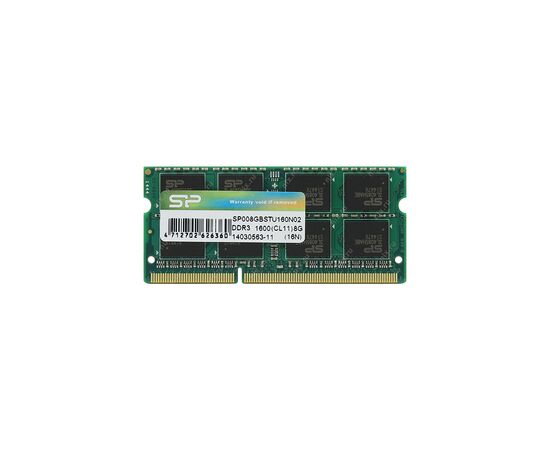 Модуль памяти для ноутбука SoDIMM DDR3 8GB 1600 MHz Silicon Power (SP008GBSTU160N02)