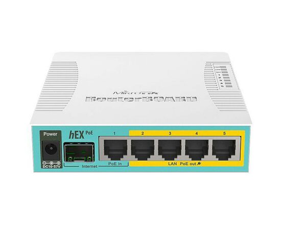 Маршрутизатор Mikrotik hEX PoE (RB960PGS), изображение 2 Маршрутизатор Mikrotik hEX PoE (RB960PGS), изображение 2