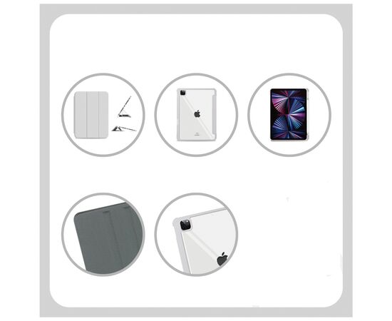 Чехол для планшета BeCover Magnetic 360 Rotating mount Apple Pencil Apple iPad 10.9" 2022 Gray (708505), изображение 3 Чехол для планшета BeCover Magnetic 360 Rotating mount Apple Pencil Apple iPad 10.9" 2022 Gray (708505), изображение 3