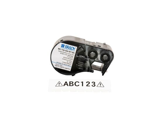 Лента для принтера этикеток Brady MC-750-595-WT-BK, беспрерывная 19,05 мм х 7,62 м. black on white (MC-750-595-WT-BK)