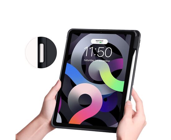 Чехол для планшета BeCover Direct Charge Pen mount Apple Pencil Apple iPad 10.9" 2022 Black (708495), изображение 3 Чехол для планшета BeCover Direct Charge Pen mount Apple Pencil Apple iPad 10.9" 2022 Black (708495), изображение 3