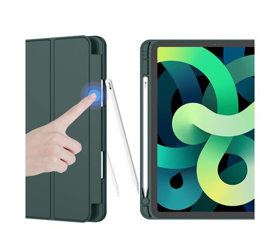 Чохол до планшета BeCover Direct Charge Pen mount Apple Pencil Apple iPad Air 5 (2022) 10.9" Dark Green (708776), зображення 4 Чохол до планшета BeCover Direct Charge Pen mount Apple Pencil Apple iPad Air 5 (2022) 10.9" Dark Green (708776), зображення 4