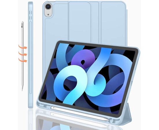 Чехол для планшета BeCover Direct Charge Pen mount Apple Pencil Apple iPad Air 5 (2022) 10.9" Light Blue (708779), изображение 3 Чехол для планшета BeCover Direct Charge Pen mount Apple Pencil Apple iPad Air 5 (2022) 10.9" Light Blue (708779), изображение 3