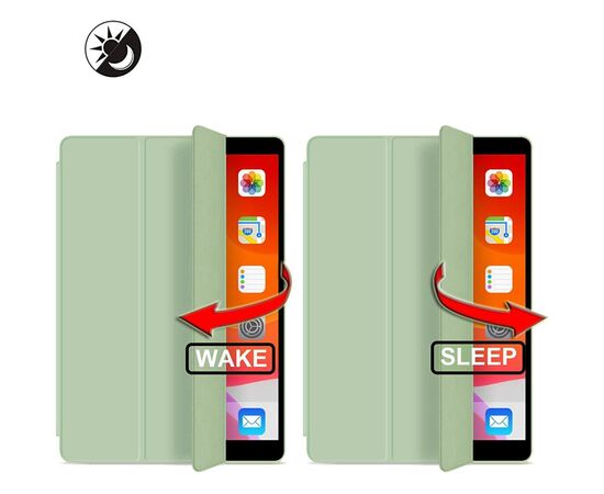 Чехол для планшета BeCover Tri Fold Soft TPU mount Apple Pencil Apple iPad 10.2 2019/2020/2021 Light Green (708458), изображение 4 Чехол для планшета BeCover Tri Fold Soft TPU mount Apple Pencil Apple iPad 10.2 2019/2020/2021 Light Green (708458), изображение 4