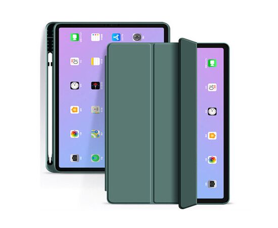 Чехол для планшета BeCover Tri Fold Soft TPU mount Apple Pencil Apple iPad 10.9" 2022 Dark Green (708460), изображение 2 Чехол для планшета BeCover Tri Fold Soft TPU mount Apple Pencil Apple iPad 10.9" 2022 Dark Green (708460), изображение 2