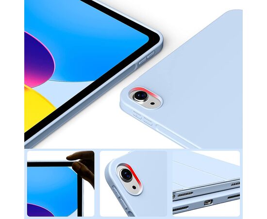 Чехол для планшета BeCover Tri Fold Soft TPU mount Apple Pencil Apple iPad 10.9" 2022 Light Blue (708464), изображение 4 Чехол для планшета BeCover Tri Fold Soft TPU mount Apple Pencil Apple iPad 10.9" 2022 Light Blue (708464), изображение 4