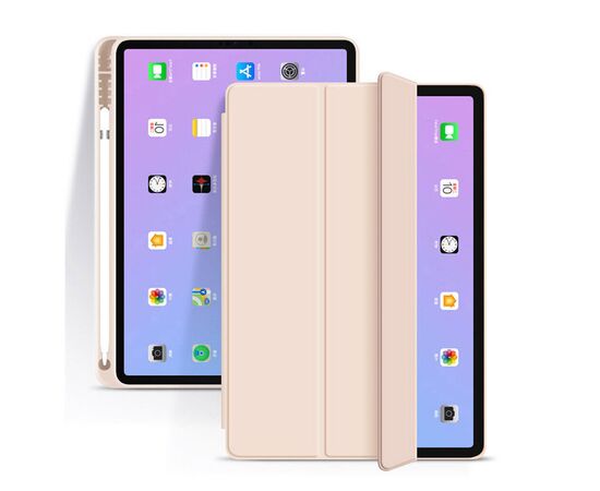 Чехол для планшета BeCover Tri Fold Soft TPU mount Apple Pencil Apple iPad 10.9" 2022 Pink (708462), изображение 2 Чехол для планшета BeCover Tri Fold Soft TPU mount Apple Pencil Apple iPad 10.9" 2022 Pink (708462), изображение 2