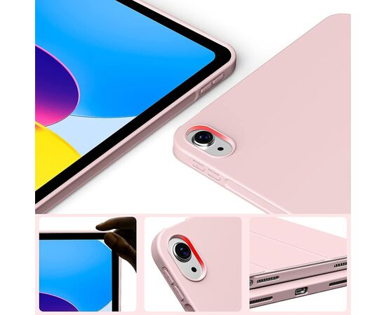 Чехол для планшета BeCover Tri Fold Soft TPU mount Apple Pencil Apple iPad 10.9" 2022 Pink (708462), изображение 4 Чехол для планшета BeCover Tri Fold Soft TPU mount Apple Pencil Apple iPad 10.9" 2022 Pink (708462), изображение 4
