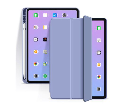 Чехол для планшета BeCover Tri Fold Soft TPU mount Apple Pencil Apple iPad 10.9" 2022 Purple (708463), изображение 2 Чехол для планшета BeCover Tri Fold Soft TPU mount Apple Pencil Apple iPad 10.9" 2022 Purple (708463), изображение 2