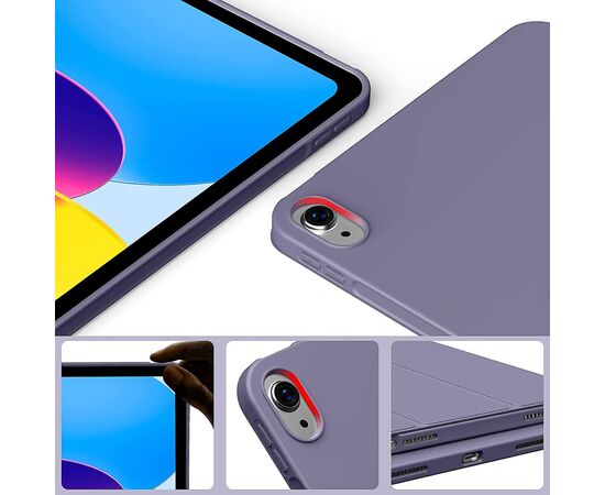 Чехол для планшета BeCover Tri Fold Soft TPU mount Apple Pencil Apple iPad 10.9" 2022 Purple (708463), изображение 3 Чехол для планшета BeCover Tri Fold Soft TPU mount Apple Pencil Apple iPad 10.9" 2022 Purple (708463), изображение 3