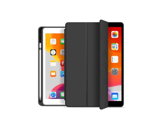 Чехол для планшета BeCover Tri Fold Soft TPU mount Apple Pencil Apple iPad 9.7 2017/2018 A1822/A1823/A1893/A1954 Black (708453), изображение 2 Чехол для планшета BeCover Tri Fold Soft TPU mount Apple Pencil Apple iPad 9.7 2017/2018 A1822/A1823/A1893/A1954 Black (708453), изображение 2
