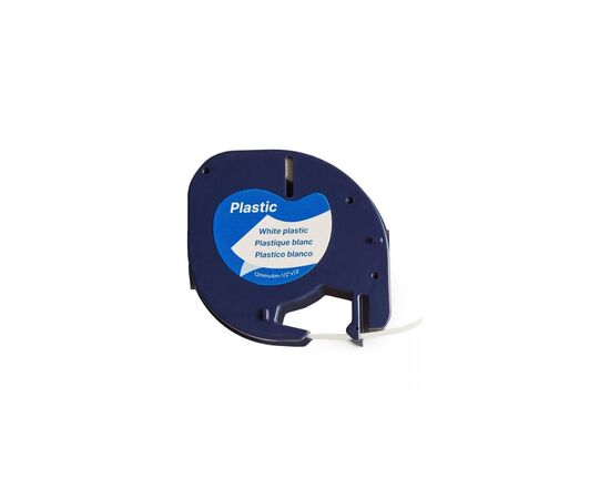 Лента для принтера этикеток UKRMARK RRL-D-91201-BK/WT, совместима с DYMO 91201 / S0721610, для серии LT. 12мм х 4м. black on white (RRL-D-91201-BK/WT)