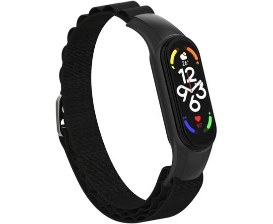 Ремешок для фитнес браслета Armorstandart AlpinaStyle Band для Xiaomi Mi Band 7/6/5/4 Black (ARM64987), изображение 3 Ремешок для фитнес браслета Armorstandart AlpinaStyle Band для Xiaomi Mi Band 7/6/5/4 Black (ARM64987), изображение 3