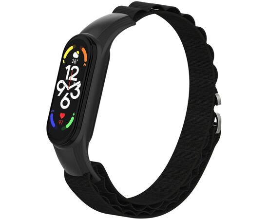 Ремешок для фитнес браслета Armorstandart AlpinaStyle Band для Xiaomi Mi Band 7/6/5/4 Black (ARM64987), изображение 4 Ремешок для фитнес браслета Armorstandart AlpinaStyle Band для Xiaomi Mi Band 7/6/5/4 Black (ARM64987), изображение 4