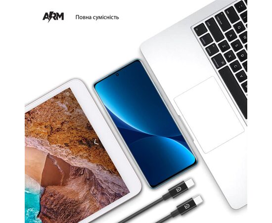 Дата кабель USB-C to USB-C 1.0m ABMM093B black Armorstandart (ARM64289), зображення 2 Дата кабель USB-C to USB-C 1.0m ABMM093B black Armorstandart (ARM64289), зображення 2