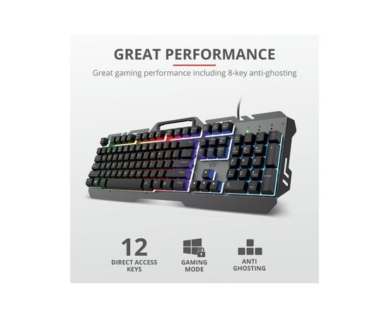 Клавиатура Trust GXT 853 Esca Metal USB Black (23796), изображение 9 Клавиатура Trust GXT 853 Esca Metal USB Black (23796), изображение 9