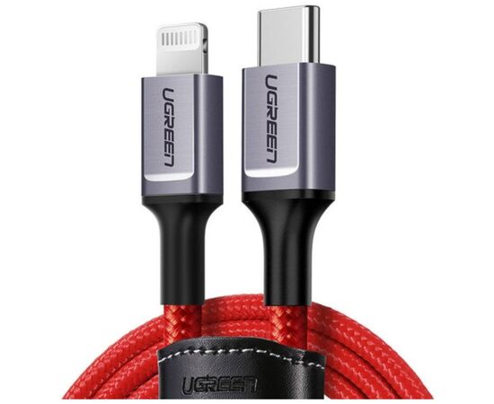 Дата кабель USB-C to Lightning 1.0m US298 MFI Red Ugreen (US298/20309)