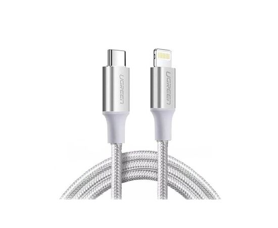 Дата кабель USB-C to Lightning 1.0m US304 MFI White Ugreen (US304/70523)