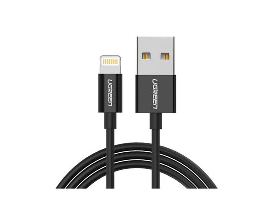 Дата кабель USB 2.0 AM to Lightning 1.0m US155 MFI Black Ugreen (US155/80822)