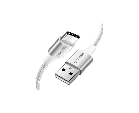 Дата кабель USB 2.0 AM to Type-C 1.5m US300 5A White Ugreen (US300/80370), изображение 2 Дата кабель USB 2.0 AM to Type-C 1.5m US300 5A White Ugreen (US300/80370), изображение 2