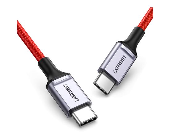 Дата кабель USB-C to USB-C 1.0m US294 3A Red Ugreen (US294/60186), изображение 2 Дата кабель USB-C to USB-C 1.0m US294 3A Red Ugreen (US294/60186), изображение 2