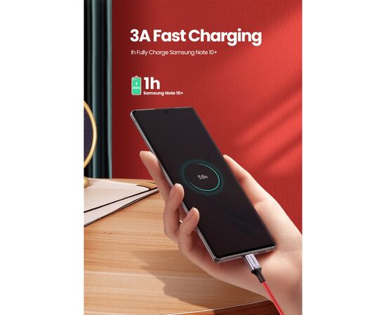 Дата кабель USB-C to USB-C 1.0m US294 3A Red Ugreen (US294/60186), изображение 7 Дата кабель USB-C to USB-C 1.0m US294 3A Red Ugreen (US294/60186), изображение 7