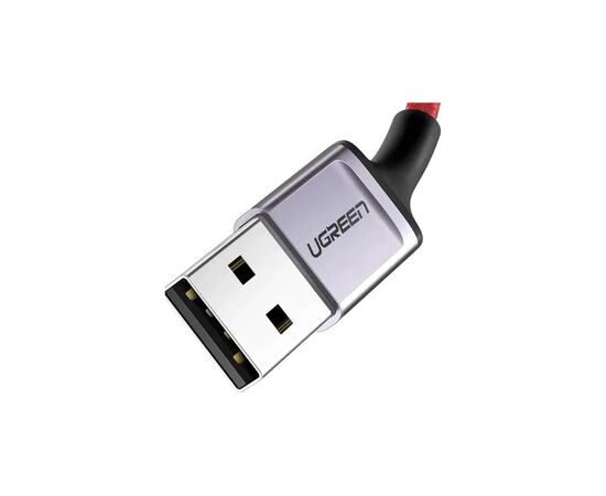 Дата кабель USB 2.0 AM to Type-C 1.0m US505 6A Red Ugreen (US505/20527), изображение 2 Дата кабель USB 2.0 AM to Type-C 1.0m US505 6A Red Ugreen (US505/20527), изображение 2