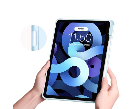 Чехол для планшета BeCover Direct Charge Pen mount Apple Pencil Apple iPad 10.9" 2022 Light Blue (708499), изображение 3 Чехол для планшета BeCover Direct Charge Pen mount Apple Pencil Apple iPad 10.9" 2022 Light Blue (708499), изображение 3
