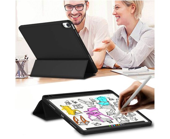 Чохол до планшета BeCover Direct Charge Pen mount Apple Pencil Apple iPad Air 5 (2022) 10.9" Black (708775), зображення 6 Чохол до планшета BeCover Direct Charge Pen mount Apple Pencil Apple iPad Air 5 (2022) 10.9" Black (708775), зображення 6