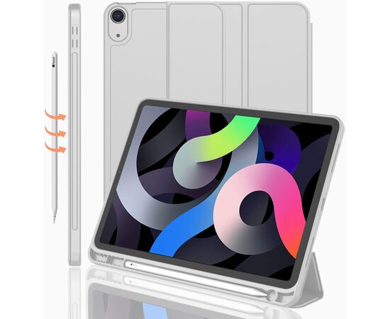Чехол для планшета BeCover Direct Charge Pen mount Apple Pencil Apple iPad Air 5 (2022) 10.9" Gray (708778), изображение 3 Чехол для планшета BeCover Direct Charge Pen mount Apple Pencil Apple iPad Air 5 (2022) 10.9" Gray (708778), изображение 3