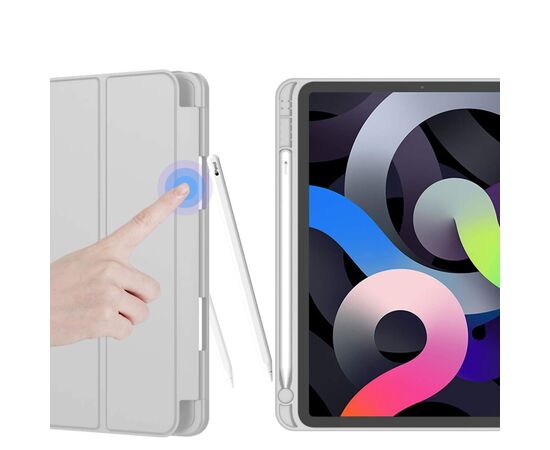 Чехол для планшета BeCover Direct Charge Pen mount Apple Pencil Apple iPad Air 5 (2022) 10.9" Gray (708778), изображение 4 Чехол для планшета BeCover Direct Charge Pen mount Apple Pencil Apple iPad Air 5 (2022) 10.9" Gray (708778), изображение 4