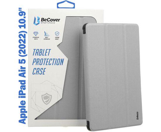 Чехол для планшета BeCover Direct Charge Pen mount Apple Pencil Apple iPad Air 5 (2022) 10.9" Gray (708778)