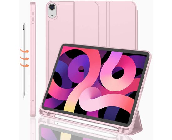 Чехол для планшета BeCover Direct Charge Pen mount Apple Pencil Apple iPad Air 5 (2022) 10.9" Pink (708780), изображение 3 Чехол для планшета BeCover Direct Charge Pen mount Apple Pencil Apple iPad Air 5 (2022) 10.9" Pink (708780), изображение 3