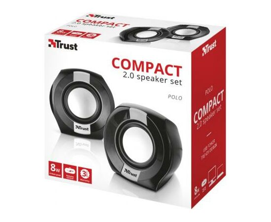 Акустическая система Trust Polo Compact 2.0 Speaker Set black (20943), изображение 6 Акустическая система Trust Polo Compact 2.0 Speaker Set black (20943), изображение 6