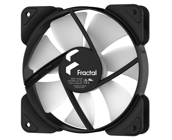 Кулер для корпуса Fractal Design Aspect 12 RGB Black Frame (FD-F-AS1-1204), изображение 4 Кулер для корпуса Fractal Design Aspect 12 RGB Black Frame (FD-F-AS1-1204), изображение 4