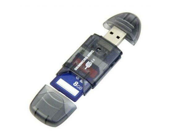 Считыватель флеш-карт ST-Lab SD/ SDHC/ MMC /RS-MMC (U-371 black), изображение 3 Считыватель флеш-карт ST-Lab SD/ SDHC/ MMC /RS-MMC (U-371 black), изображение 3