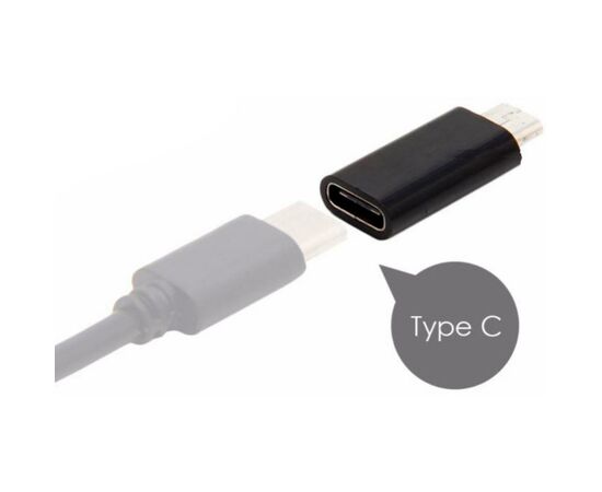 Переходник Lapara Micro USB Male to USB 3.1 Type-C Female black (LA-MaleMicroUSB-TypeC-Female black), изображение 2 Переходник Lapara Micro USB Male to USB 3.1 Type-C Female black (LA-MaleMicroUSB-TypeC-Female black), изображение 2