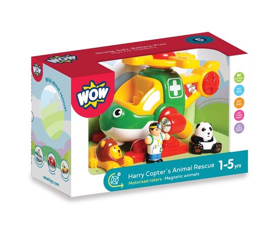 Развивающая игрушка Wow Toys Harry Copters Animal Rescue Вертолет Гарри (01014), изображение 9 Развивающая игрушка Wow Toys Harry Copters Animal Rescue Вертолет Гарри (01014), изображение 9