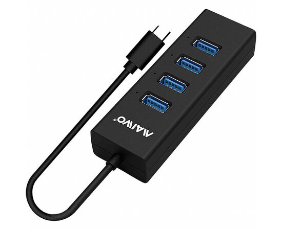 Концентратор Maiwo USB Type-C to 4х USB3.0 cable 15 cm (KH304C), изображение 2 Концентратор Maiwo USB Type-C to 4х USB3.0 cable 15 cm (KH304C), изображение 2