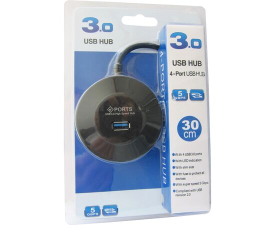 Концентратор Maiwo USB Type-A to 4х USB3.0 30cm (KH304-A), изображение 6 Концентратор Maiwo USB Type-A to 4х USB3.0 30cm (KH304-A), изображение 6