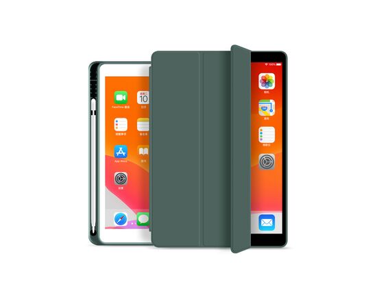 Чехол для планшета BeCover Tri Fold Soft TPU mount Apple Pencil Apple iPad 10.2 2019/2020/2021 Dark Green (706743), изображение 2 Чехол для планшета BeCover Tri Fold Soft TPU mount Apple Pencil Apple iPad 10.2 2019/2020/2021 Dark Green (706743), изображение 2