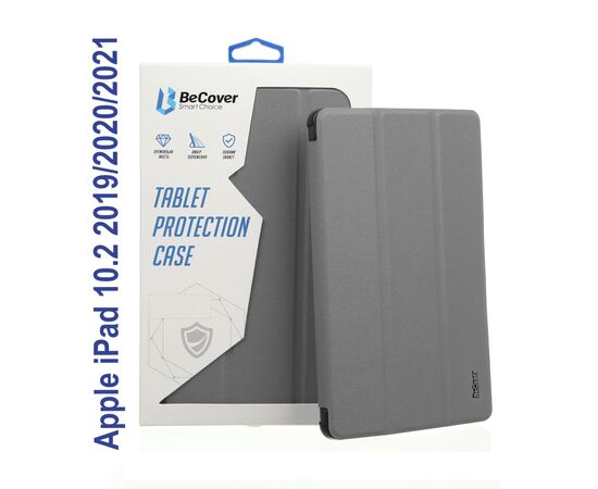 Чехол для планшета BeCover Tri Fold Soft TPU mount Apple Pencil Apple iPad 10.2 2019/2020/2021 Gray (706744)