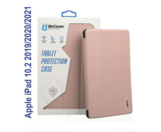 Чохол до планшета BeCover Tri Fold Soft TPU mount Apple Pencil Apple iPad 10.2 2019/2020/2021 Pink (706745)