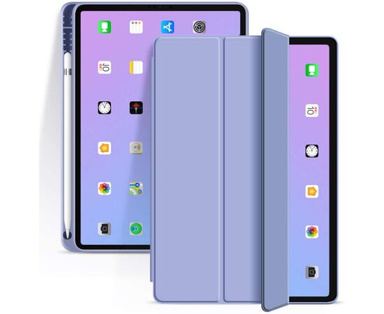 Чехол для планшета BeCover Tri Fold Soft TPU mount Apple Pencil Apple iPad Air 4 10.9 2020/2022 Purple (706751), изображение 2 Чехол для планшета BeCover Tri Fold Soft TPU mount Apple Pencil Apple iPad Air 4 10.9 2020/2022 Purple (706751), изображение 2