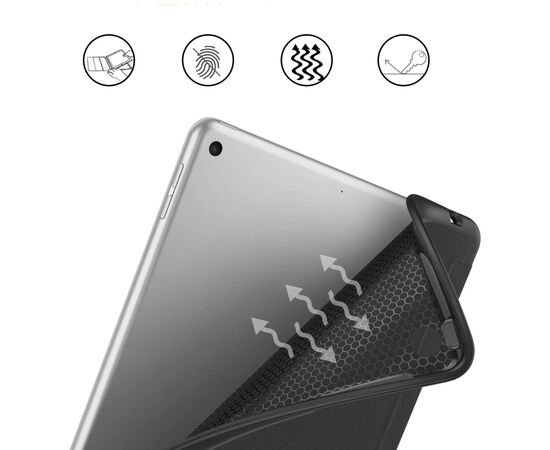 Чехол для планшета BeCover Tri Fold Soft TPU Silicone Apple iPad 10.2 2019/2020/2021 Black (706881), изображение 4 Чехол для планшета BeCover Tri Fold Soft TPU Silicone Apple iPad 10.2 2019/2020/2021 Black (706881), изображение 4