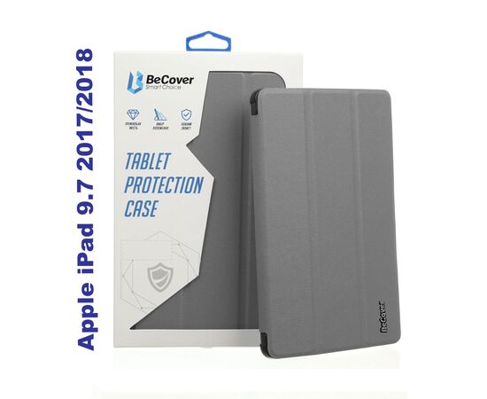 Чехол для планшета BeCover Tri Fold Soft TPU Silicone Apple iPad 9.7 2017/2018 A1822/A1823/A1893/A1954 Gray (706879)