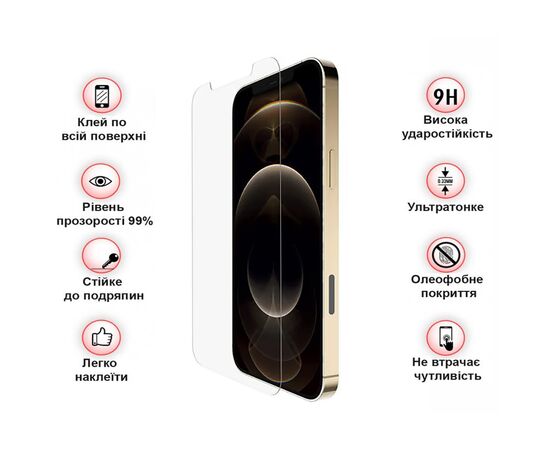 Скло захисне BeCover Apple iPhone 13 Pro Max 3D Crystal Clear Glass (709244), зображення 4 Скло захисне BeCover Apple iPhone 13 Pro Max 3D Crystal Clear Glass (709244), зображення 4