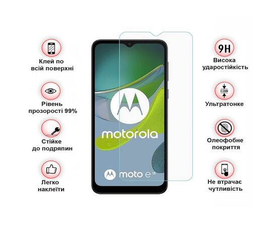 Скло захисне BeCover Motorola Moto E13 3D Crystal Clear Glass (709248), зображення 4 Скло захисне BeCover Motorola Moto E13 3D Crystal Clear Glass (709248), зображення 4