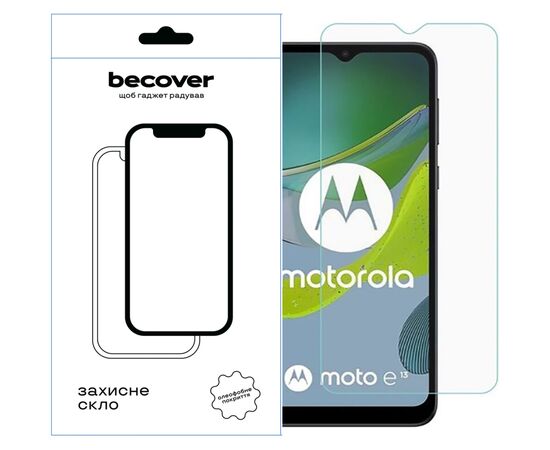 Стекло защитное BeCover Motorola Moto E13 3D Crystal Clear Glass (709248)